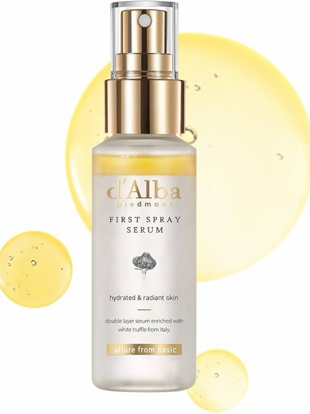 D'ALBA First Spray Serum w/ Italian White Truffle 3.38 oz (100mL) ~ NWOB